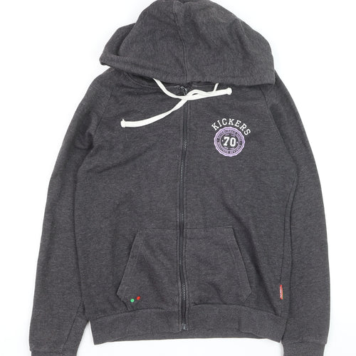 Kickers Teens Grey Full Zip Hoodie 10 Regular Fit Graphic Print