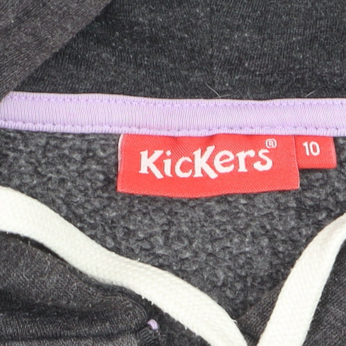 Kickers Teens Grey Full Zip Hoodie 10 Regular Fit Graphic Print