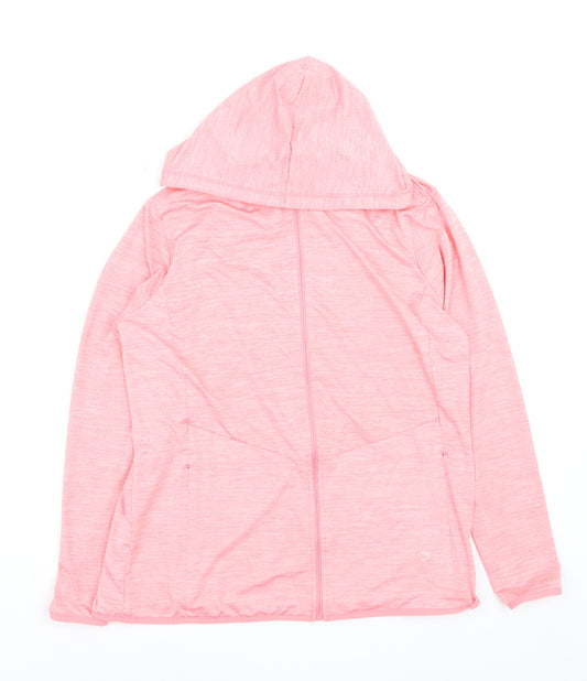 Dunnes Stores Women Pink Full Zip Hooded Sweatshirt L Performance Sport