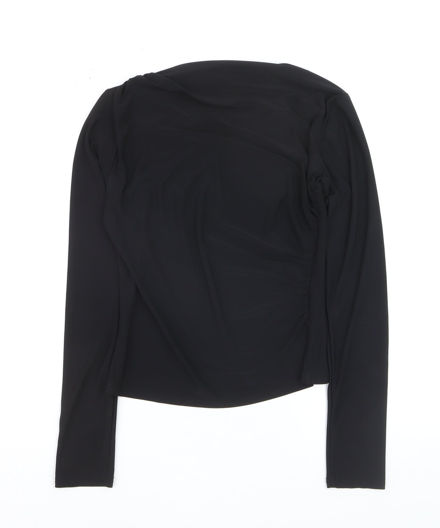 Quiz Women's Black Wrap Blouse Long Sleeve Size 10