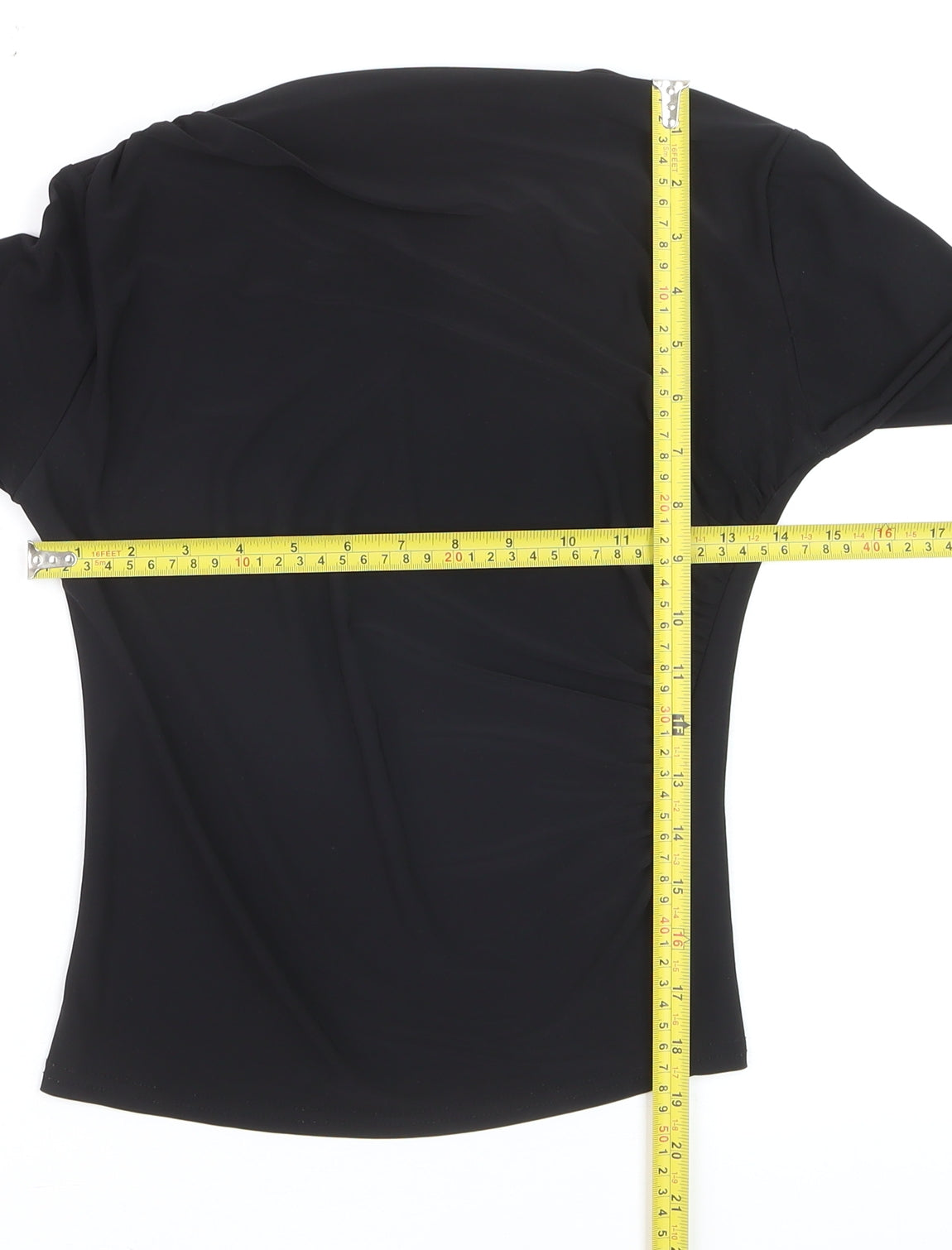 Quiz Women's Black Wrap Blouse Long Sleeve Size 10