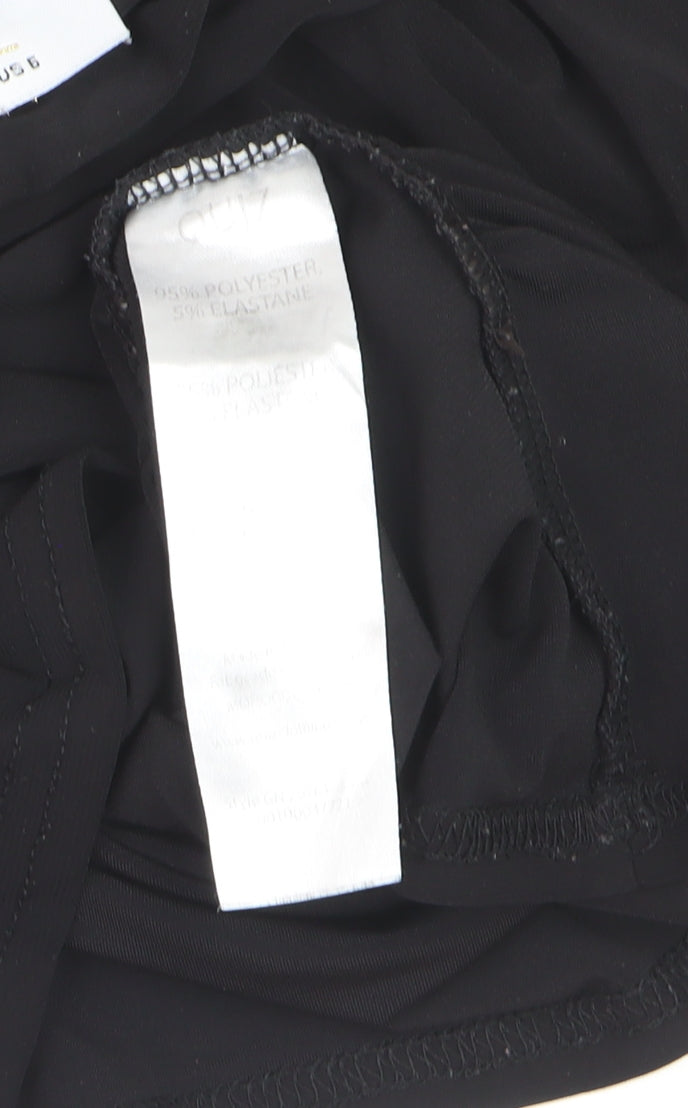 Quiz Women's Black Wrap Blouse Long Sleeve Size 10