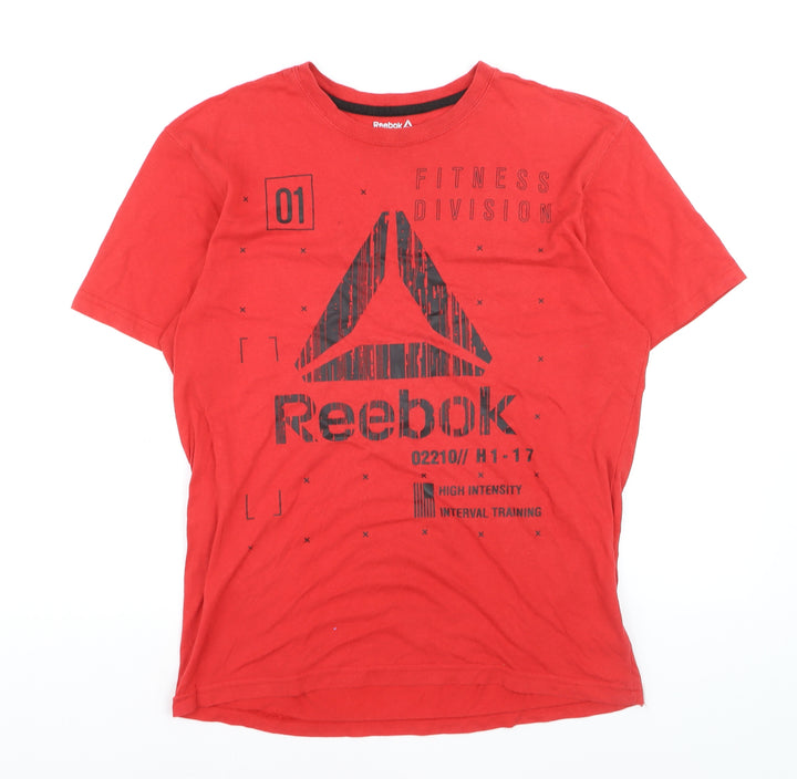 Reebok Men's Red Graphic Fitness Division T-Shirt Size M