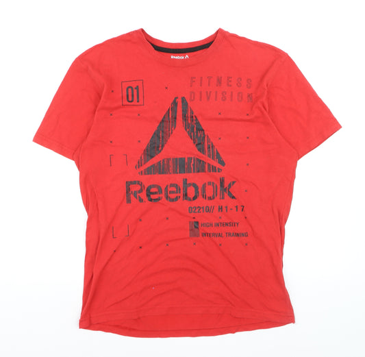 Reebok Men's Red Graphic Fitness Division T-Shirt Size M