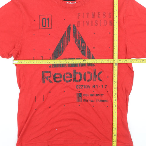 Reebok Men's Red Graphic Fitness Division T-Shirt Size M
