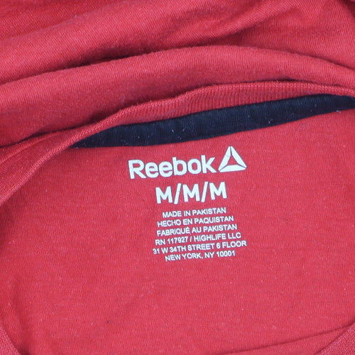 Reebok Men's Red Graphic Fitness Division T-Shirt Size M