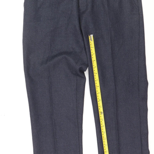 Cavani Women's Blue Herringbone Dress Pants Size 12 Regular Fit