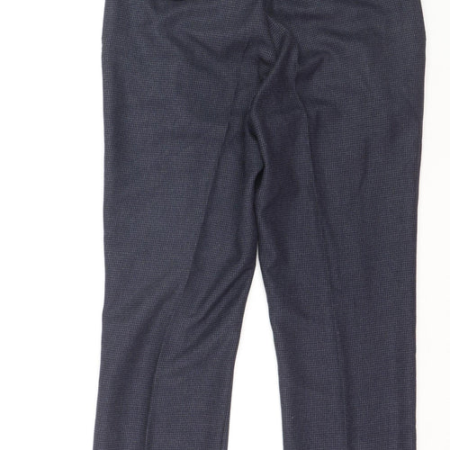 Cavani Women's Blue Herringbone Dress Pants Size 12 Regular Fit