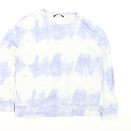 Dunnes Women Purple Tie-Dye Pullover Sweatshirt Size S
