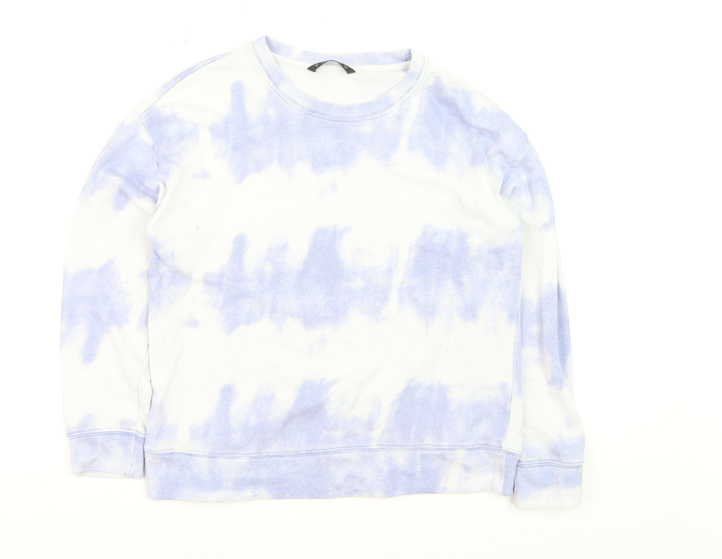 Dunnes Women Purple Tie-Dye Pullover Sweatshirt Size S