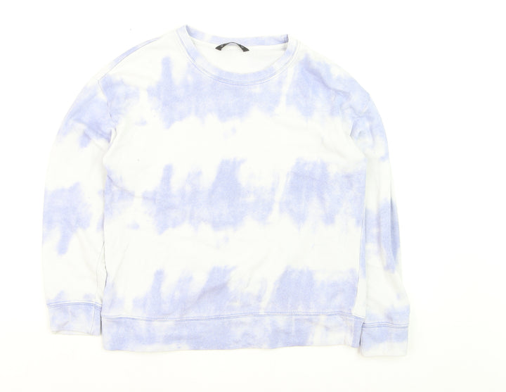 Dunnes Women Purple Tie-Dye Pullover Sweatshirt Size S