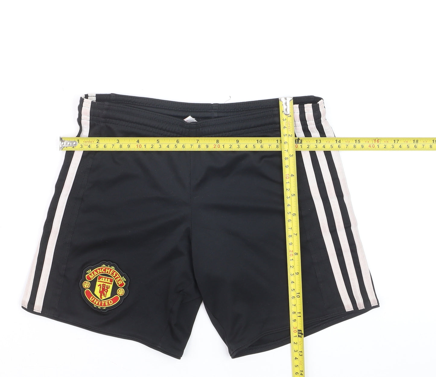 Adidas Boys Black Manchester United Football Shorts 7-8 Years