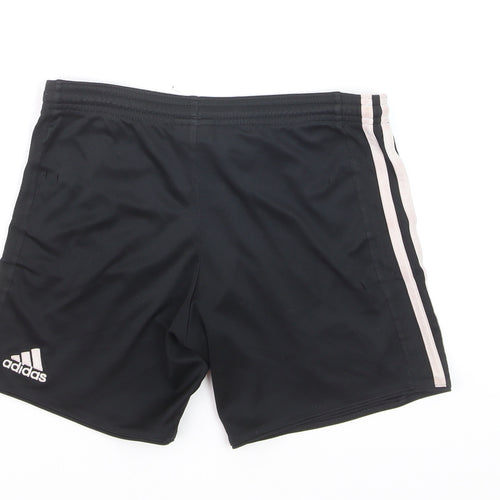 Adidas Boys Black Manchester United Football Shorts 7-8 Years