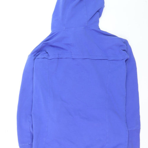 Sweaty Betty Womens Blue Half Zip Hoodie Medium Cotton Blend