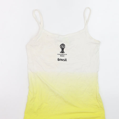 FIFA World Cup Brazil Women's Yellow Ombre Tank Top Size 10/12