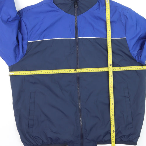 Studio Men's Blue XL Track Jacket Lightweight Full Zip