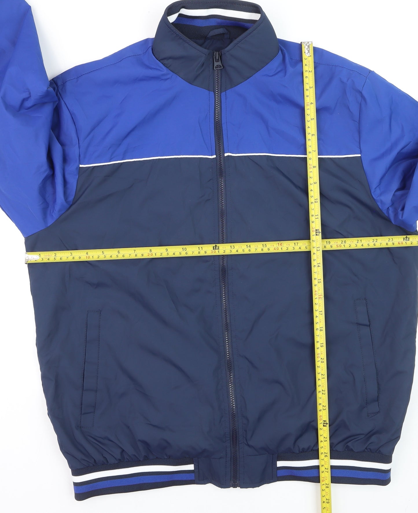 Studio Men's Blue XL Track Jacket Lightweight Full Zip