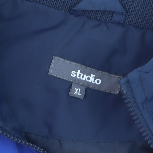 Studio Men's Blue XL Track Jacket Lightweight Full Zip