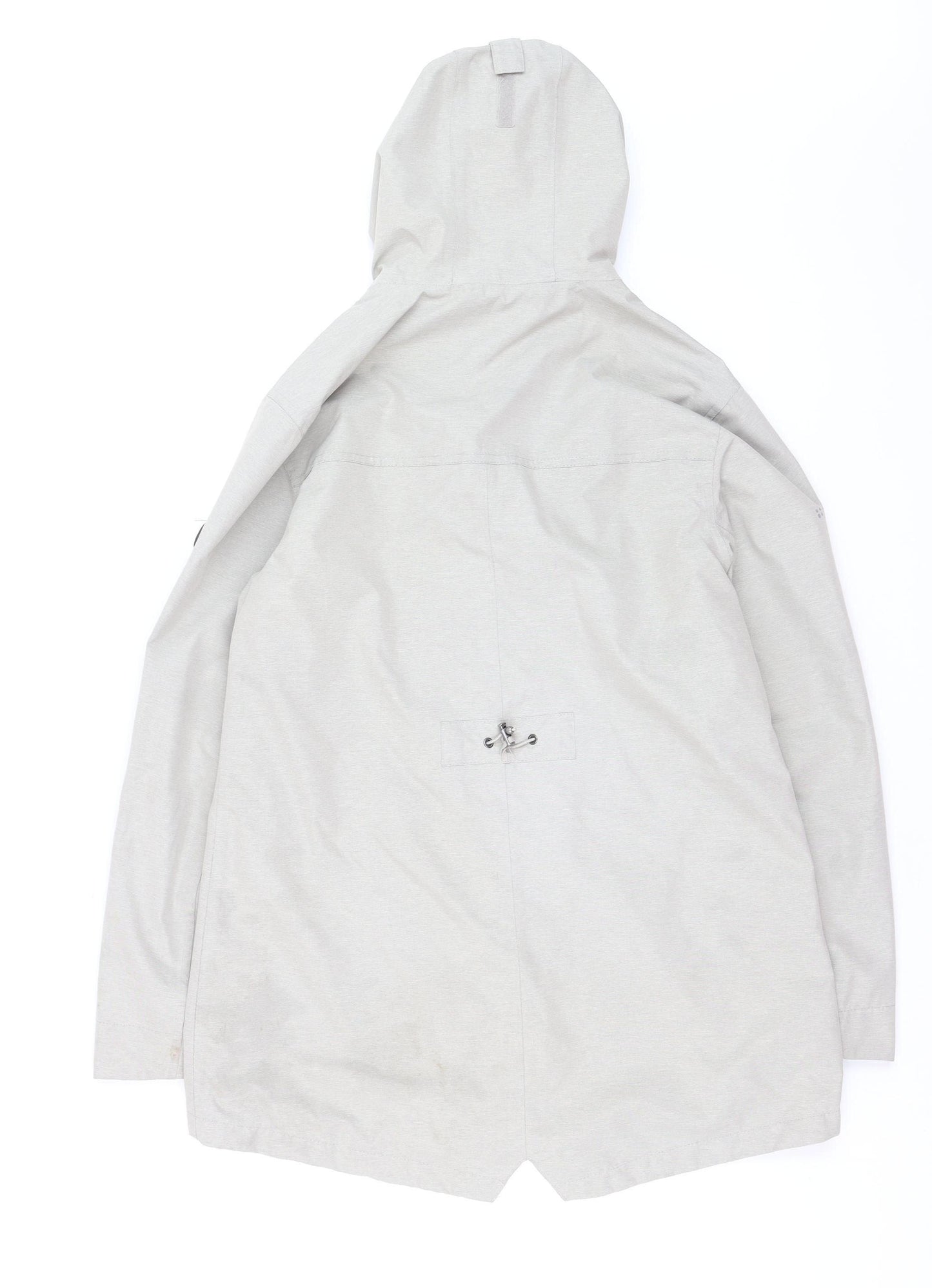 Trespass Womens Beige Waterproof Parka Jacket L UK 14 Windproof Hooded Outdoor Coat