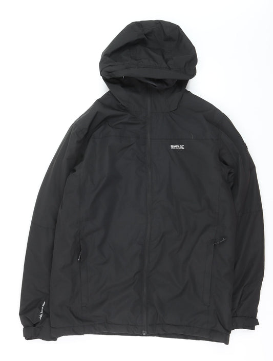 Regatta Men’s Black Waterproof Hooded Parka Jacket Size S Outdoor Hiking