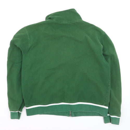 Heineken Mens Green XL Bomber Jacket Full Zip Cotton Logo