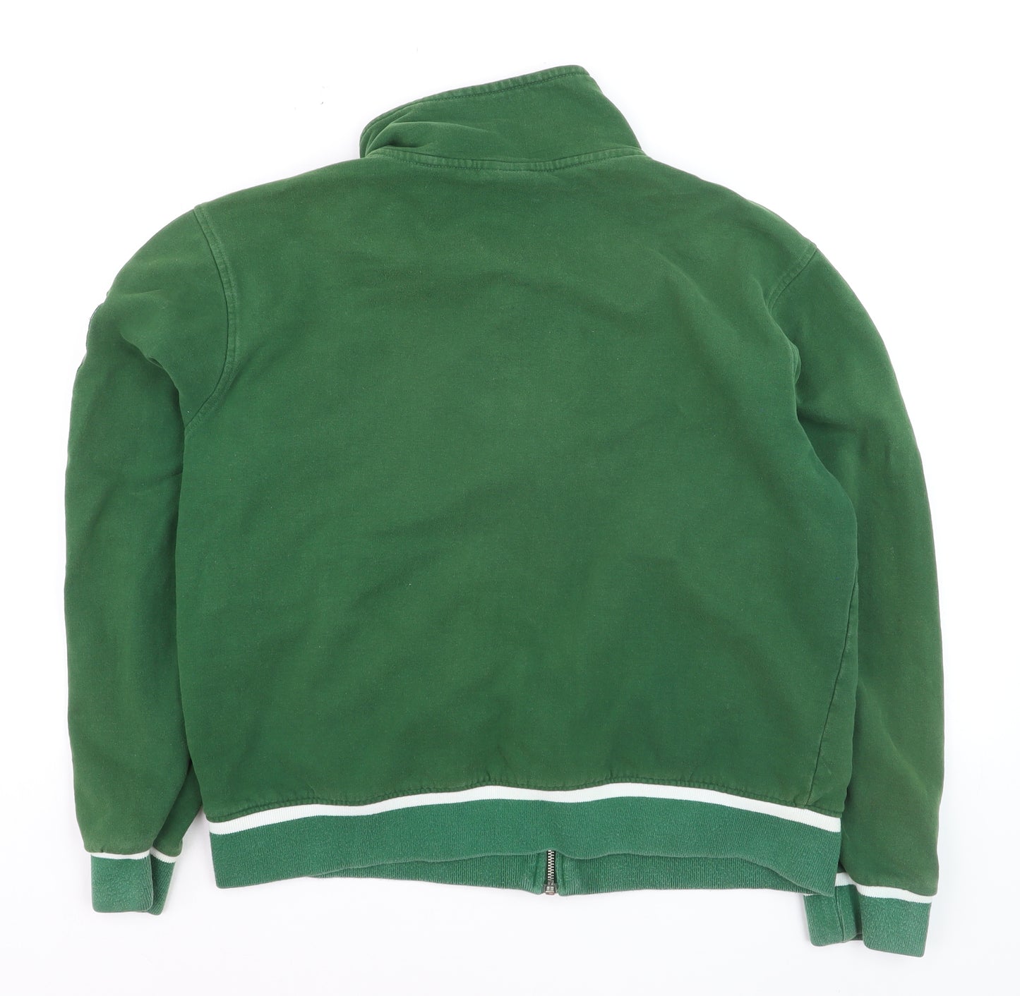 Heineken Mens Green XL Bomber Jacket Full Zip Cotton Logo