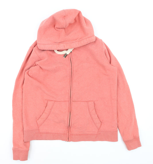 Fat Face Womens Pink Organic Cotton Full Zip Hoodie Size 14