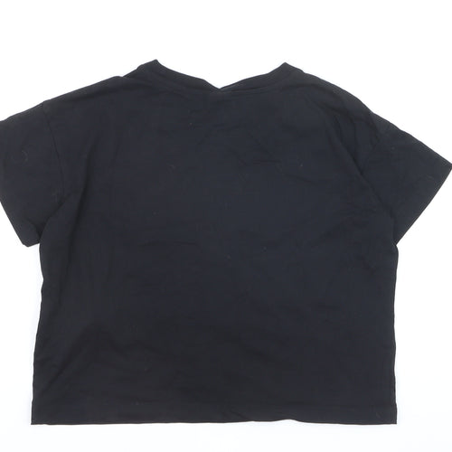 Champion Women’s Black Cropped Cotton T-Shirt Size M