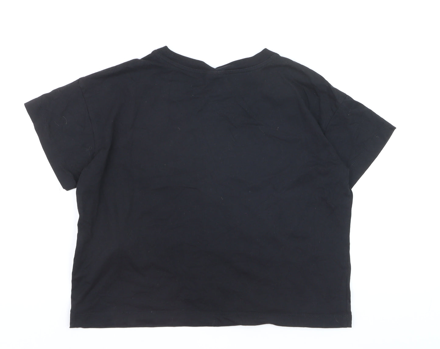 Champion Women’s Black Cropped Cotton T-Shirt Size M