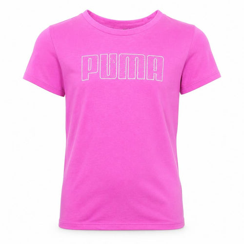 Puma Girls Pink 11-12 Years Crew Neck Short Sleeve Training T-Shirt