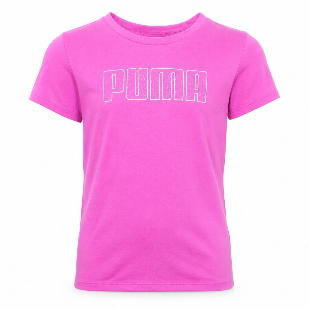 Puma Girls Pink 11-12 Years Crew Neck Short Sleeve Training T-Shirt