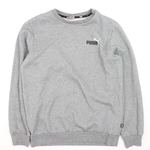 Puma Men's Grey Crew Neck Pullover Sweatshirt Size L
