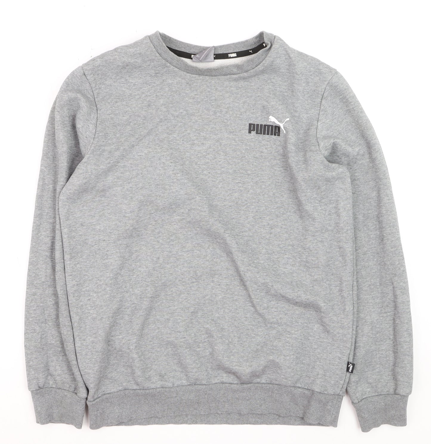 Puma Men's Grey Crew Neck Pullover Sweatshirt Size L