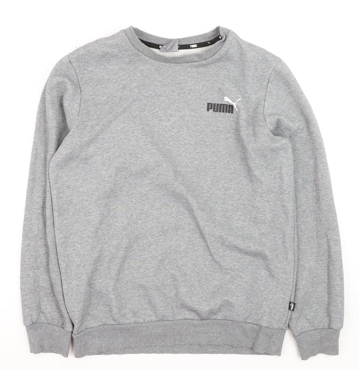 Puma Men's Grey Crew Neck Pullover Sweatshirt Size L