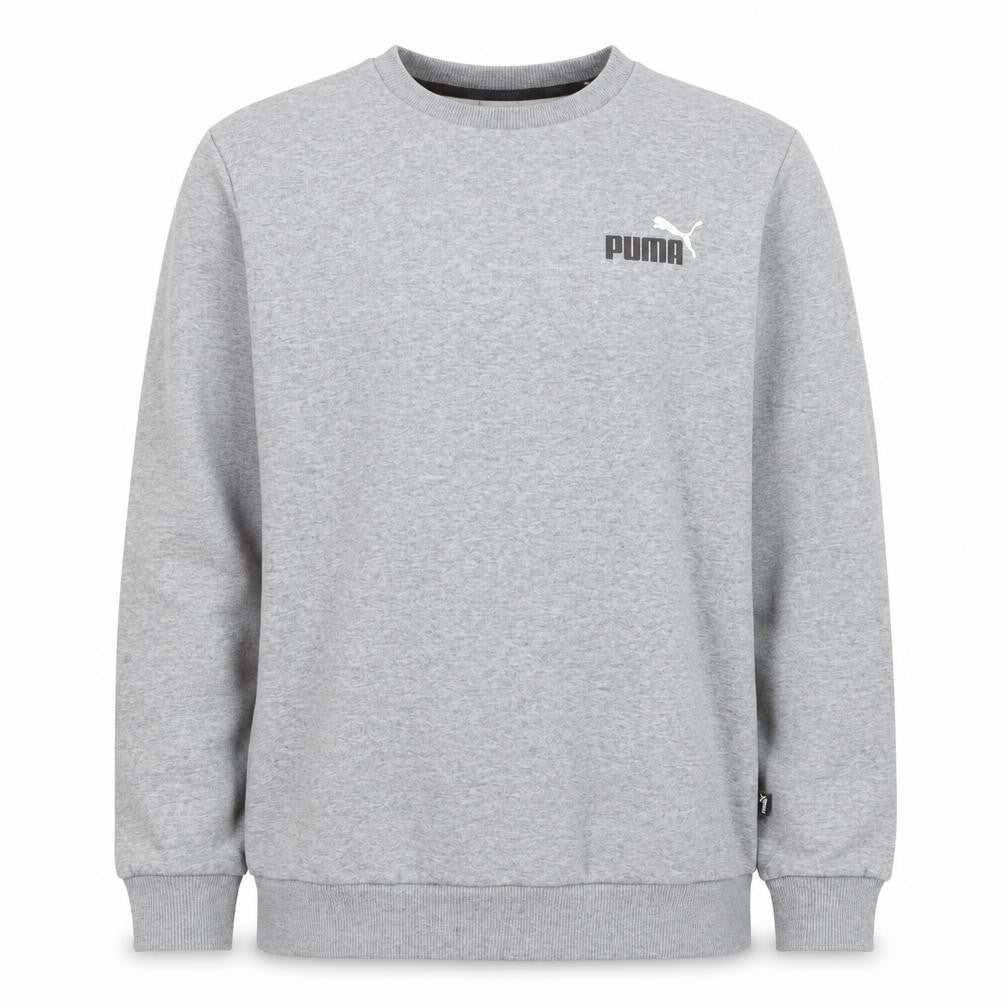 Front view of Puma Men's Grey Crew Neck Pullover Sweatshirt, size L