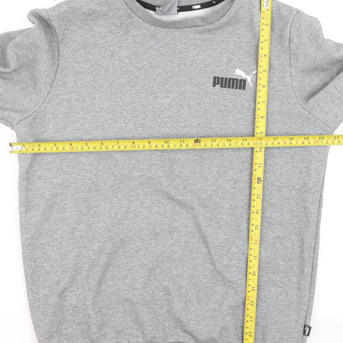 Puma Men's Grey Crew Neck Pullover Sweatshirt Size L