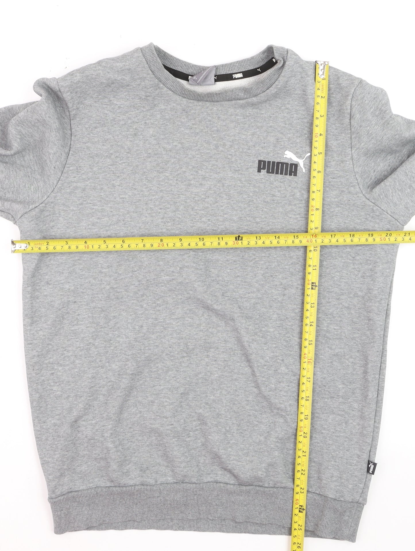 Puma Men's Grey Crew Neck Pullover Sweatshirt Size L