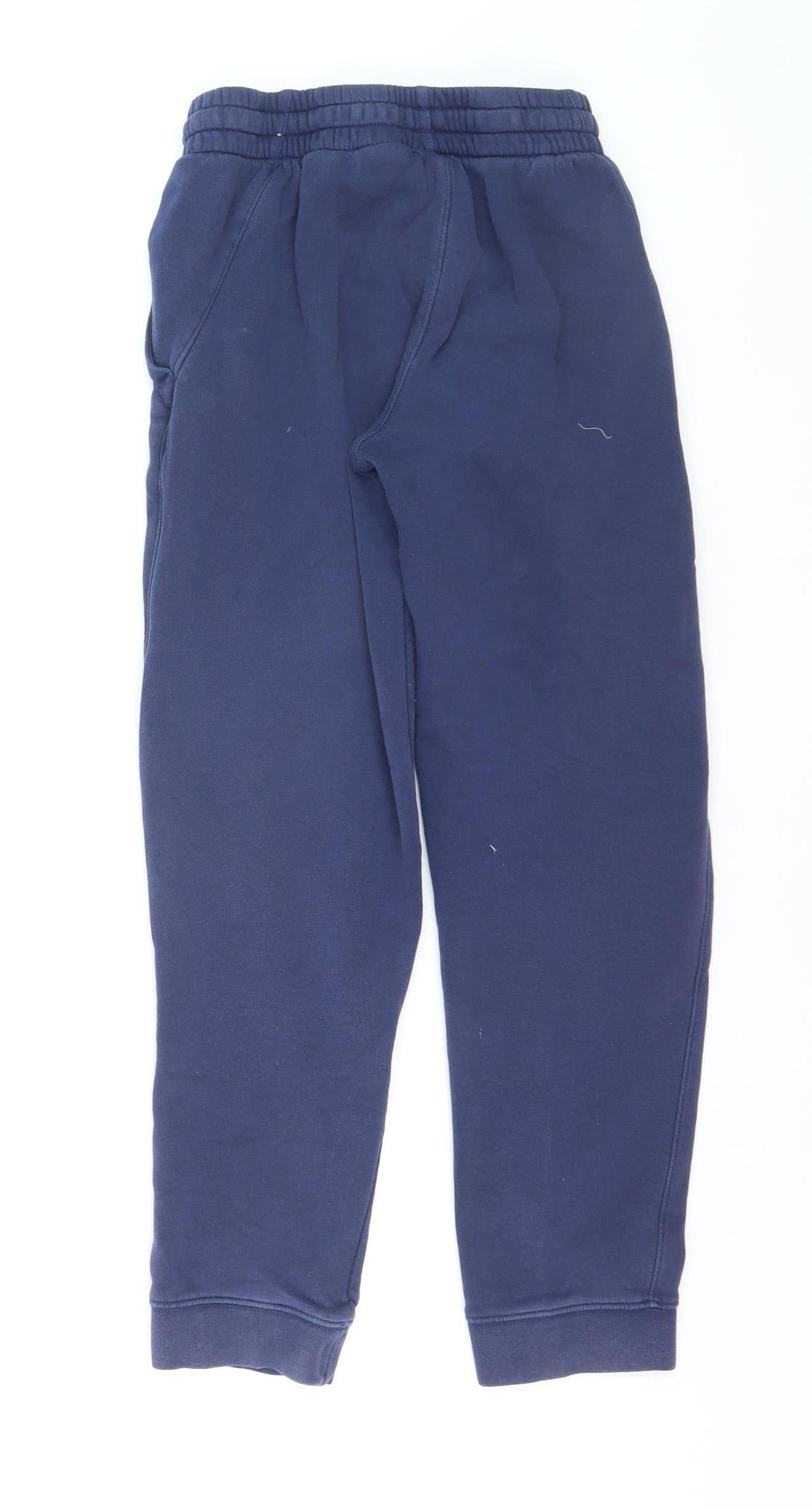 Nike Boys Blue Jogger Trousers 12-13 Years Elastic Waist Fleece Activewear
