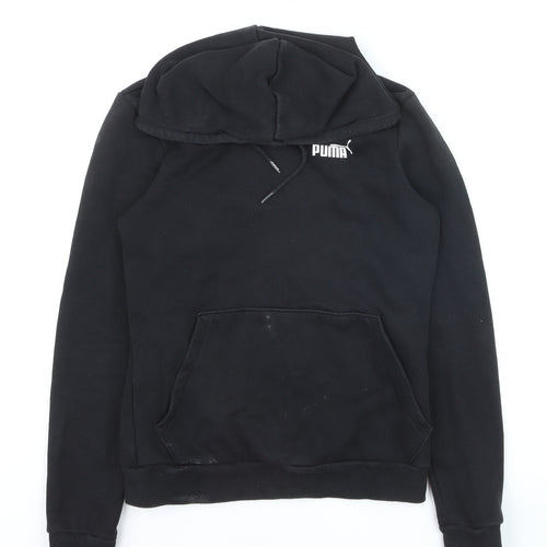 Puma Men’s Black Pullover Hoodie S Regular Fit Fleece Sweatshirt