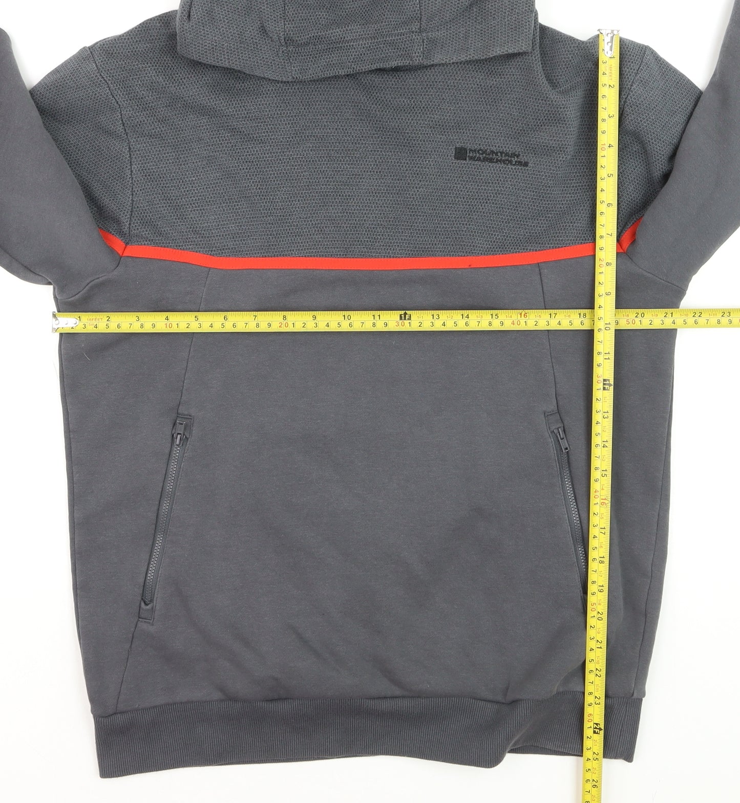 Mountain Warehouse Men’s Grey Pullover Hoodie Medium Outdoor Quick Dry