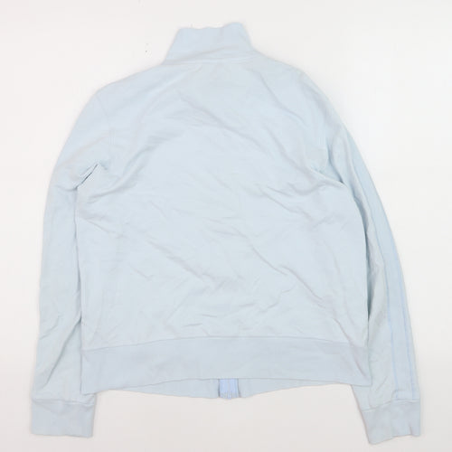 Marks and Spencer Women Blue Full Zip Cotton Jumper Size 14