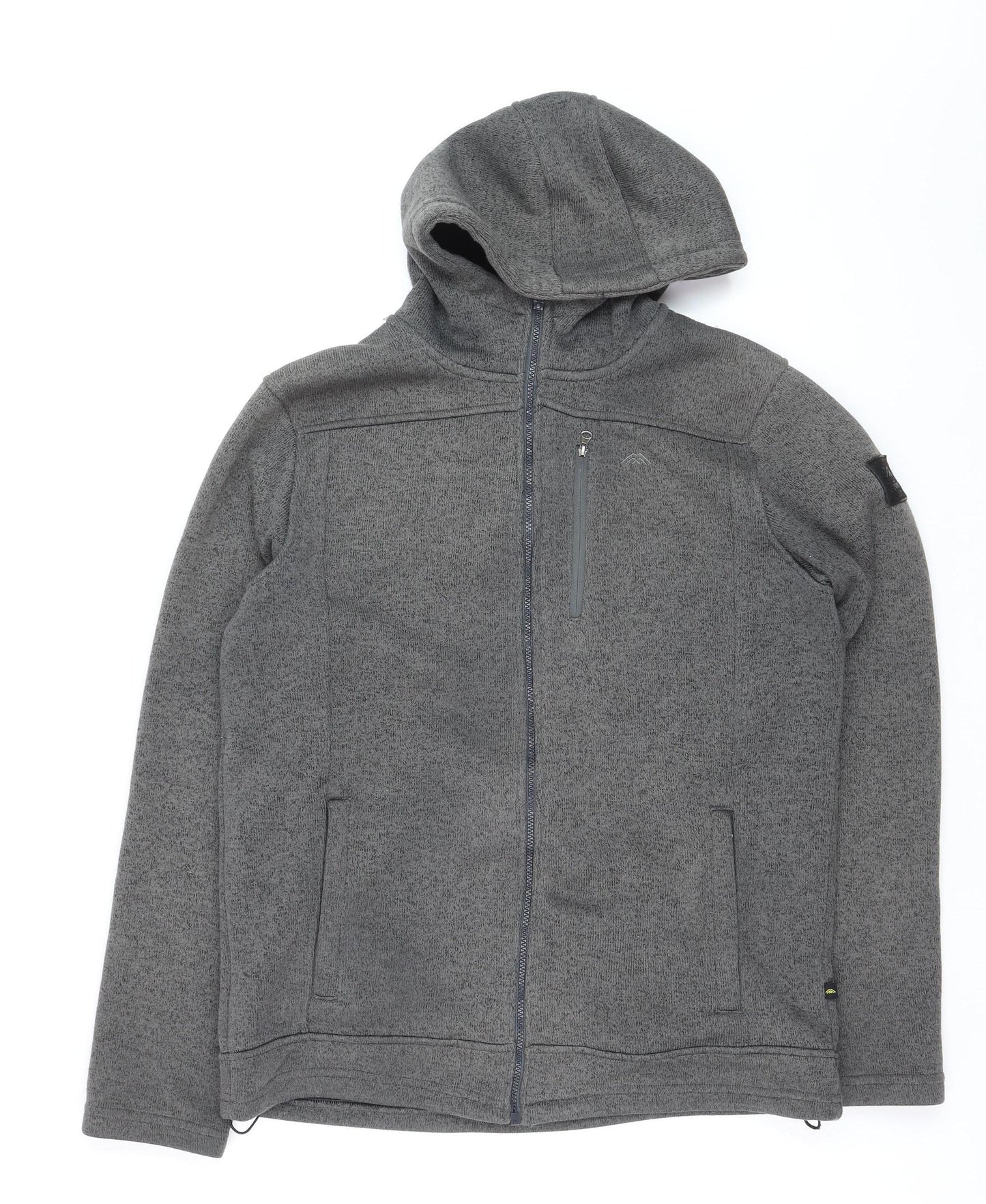 Möberg Men's Grey Hooded Full Zip Fleece Jacket Size L