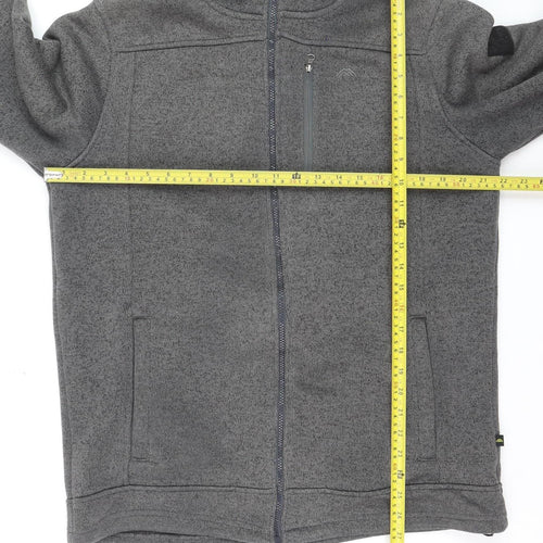 Möberg Men's Grey Hooded Full Zip Fleece Jacket Size L