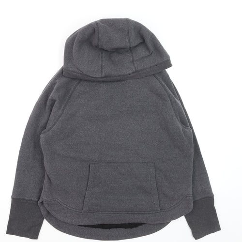 90 Degree Boys Grey Pullover Hoodie L Fleece Lined Cotton Blend