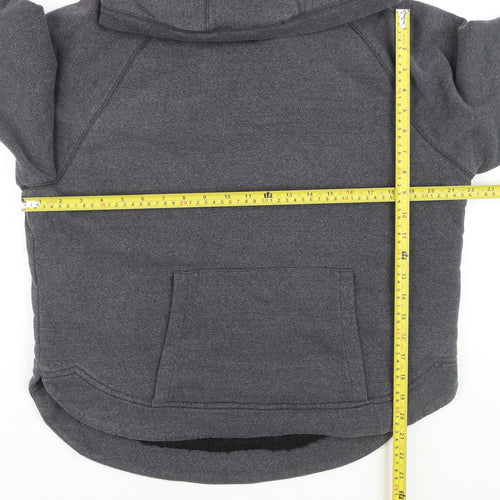 90 Degree Boys Grey Pullover Hoodie L Fleece Lined Cotton Blend