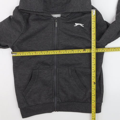 Slazenger Boys Grey Full Zip Fleece Hoodie 9-10 Years