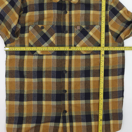 Coleman Men's Brown Plaid Flannel Button-Up Shirt Size M