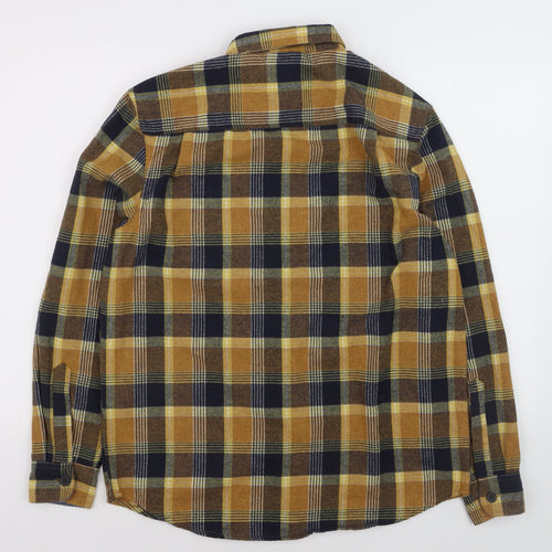 Coleman Men's Brown Plaid Flannel Button-Up Shirt Size M