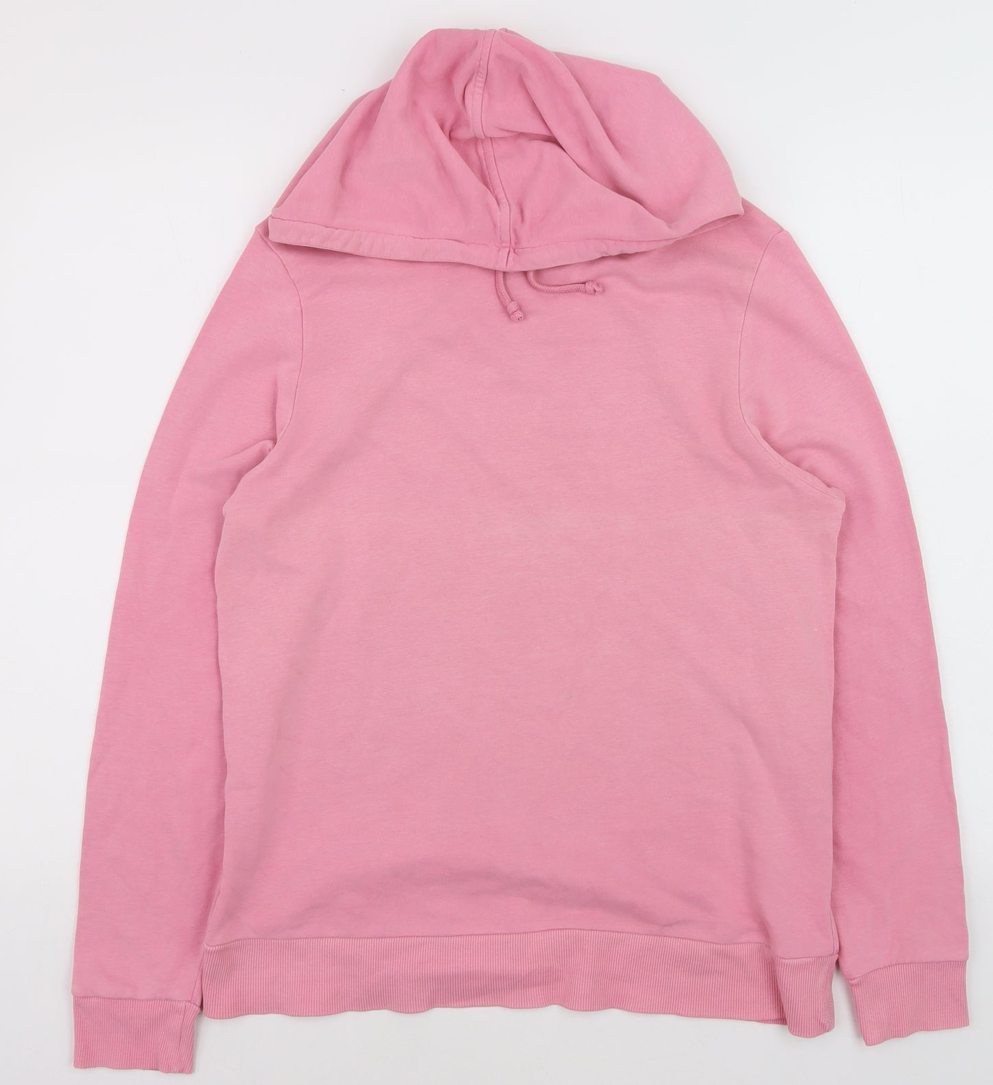 Marks and Spencer Women Pink Size 12 Pullover Hoodie Cotton Blend