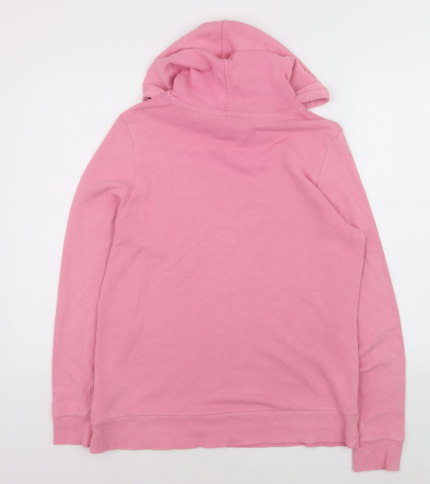Marks and Spencer Women Pink Size 12 Pullover Hoodie Cotton Blend